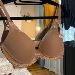 NWT Natori Feathers bra, caramel 36DD